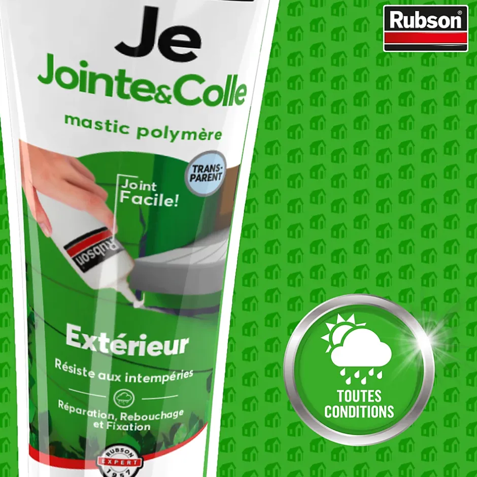 Mastic Fixation Je Jointe&Colle transparent tube 50ml-Rubson Outlet