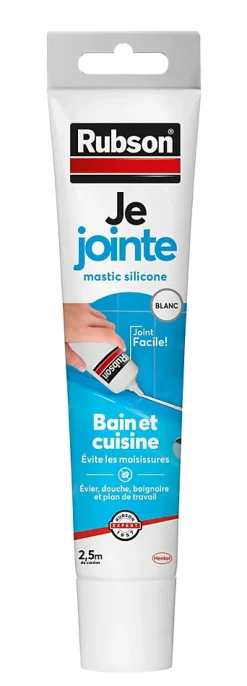 Mastic Sanitaire Je Jointe blanc tube 50ml-Rubson Hot