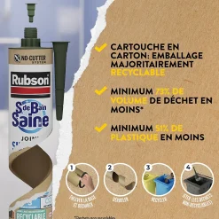 Mastic Sanitaire Salle de bains Saine Mastic blanc cartouche 280ml-Rubson Sale