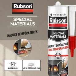 Mastic Special Materials Hautes Températures noir cartouche 280ml^Rubson Discount