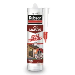 Mastic silicone gris sols et terrasses - cartouche de 280 ml-Rubson Outlet
