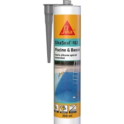 Mastic silicone spécial immersion Gris Seal 163 Piscine 300mL-Sika Outlet