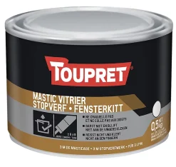 Mastic vitrier blanc pot 0,5 kg^Toupret New