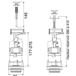 Mécanisme de chasse - - Tirette interrompable - Simple débit^Regiplast Sale
