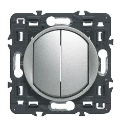 Mécanisme de poussoir + va-et-vient Céliane titane 6A-Legrand Clearance