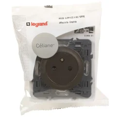 Mécanisme de prise 2 pôles+terre Céliane graphite-Legrand Online