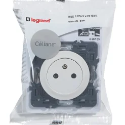 Mécanisme de prise de courant avec terre affleurante Céliane 16A blanc^Legrand Best