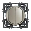 Mécanisme double poussoir Céliane titane 6A-Legrand Outlet