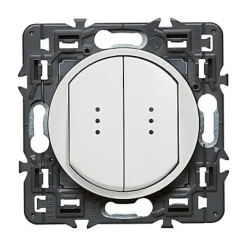 Mécanisme double va-et-vient témoin Céliane blanc^Legrand New