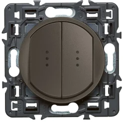 Mécanisme double va-et-vient à voyant Céliane graphite-Legrand Hot