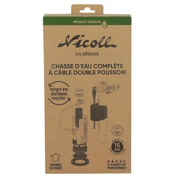 Mécanisme double volume à câble et robinet flotteur --Nicoll Discount
