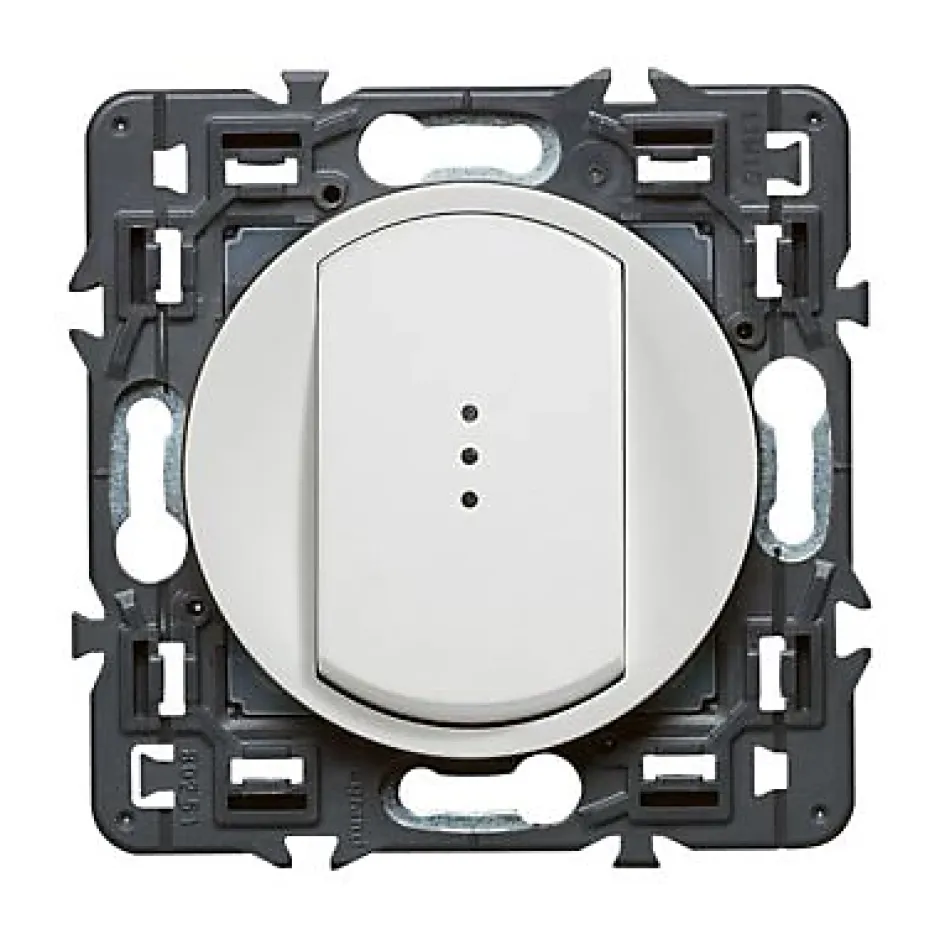 Mécanisme poussoir lumineux Céliane 6A blanc-Legrand New