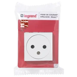 Mécanisme prise 2pôles+terre affleurante 2 modules Mosaïc-Legrand New