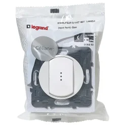 Mécanisme va-et-vient à voyant Céliane blanc^Legrand Discount