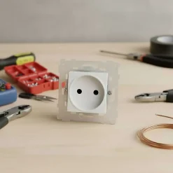 Mécanismes 2 prises Kalya blanc glossy^Colours Hot