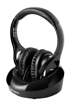 - Casque TV analogique et numérique HP600 Pro - sans fil avec station d'accueil - Noir - Autonomie 8h - Portée 100m^Meliconi New