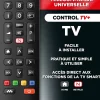 - Télécommande universelle CONTROL TV+ pour une TV - 100% fonctions d'origine - Accès direct Netflix - programmation simp^Meliconi