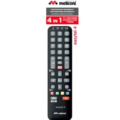 - Télécommande universelle EASYTEL 4 pour 4 appareils TV, SAT, TNT, DVD, BOX - 100% fonctions d'origine - Touche Netflix^Meliconi Outlet