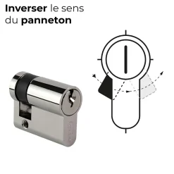 - Demi-Cylindre de serrure 30x10 Barillet anti-crochetage protection contre le perçage idéal pour porte de garage-Metalux Hot