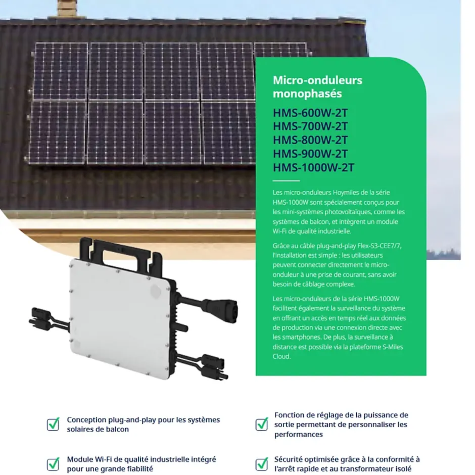 Micro-onduleur 1000W Wifi^Hoymiles New