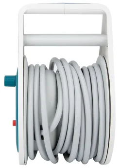 Mini enrouleur 2 prises P+T + 2 USB - 7m - Bleu -^Zenitech Outlet