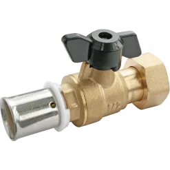 Mini vanne à sphère à sertir pour PER Ø16 - sortie femelle 15/21 (1/2")-Somatherm for you