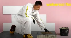 Mortier - colle déformable pour carrelage (C2 et S1) COL FLEX ECO - Sac de 25 Kg - GRIS^Weber