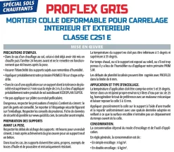 Mortier Colle Déformable pour Carrelage Proflex Gris , Intérieur/Extérieur, sac de 25 kg^Semin New