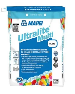 Mortier colle ULTRALITE MULTI - Blanc - sac de 15kg^Mapei New
