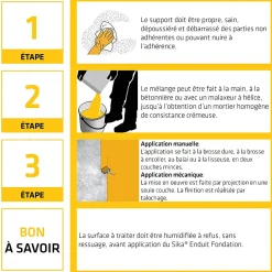 Mortier d'imperméabilisation enduit fondation 25kg-Sika Clearance