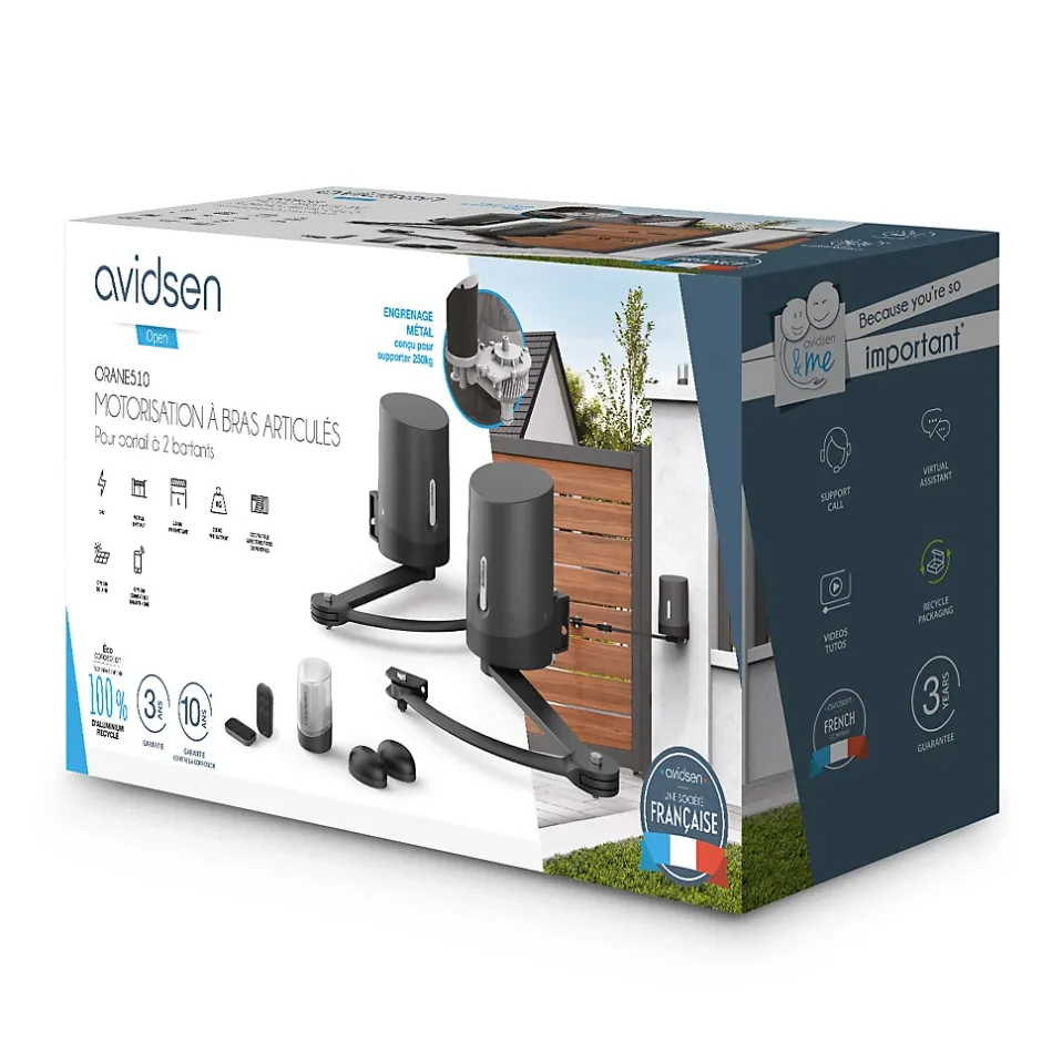 Moteur de portail à bras articulés pour portail à battants Orane 510 - - 114201-Avidsen Clearance