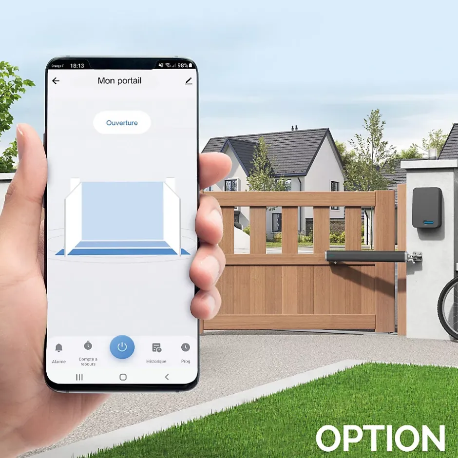 Motorisation à vérins connectée Teha SE pour portail battant^Avidsen Outlet