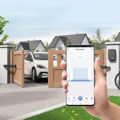 Motorisation connectée à vérins pour portail à battants - Teha Connect - - 114174-Avidsen Outlet