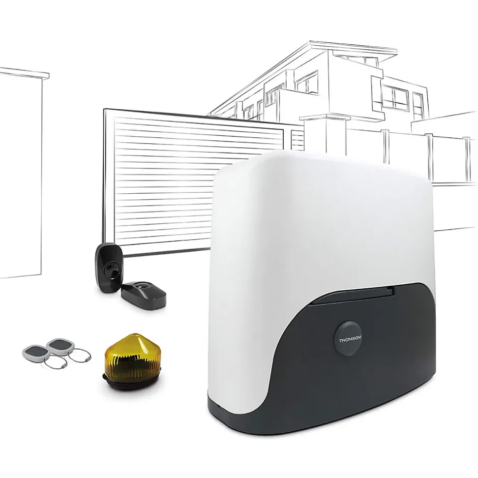 Motorisation connectée pour portail coulissant 6m + digicode^Thomson Hot