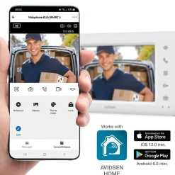 Motorisation et visiophone connecté pour portail coulissant de 4 m^Avidsen Best