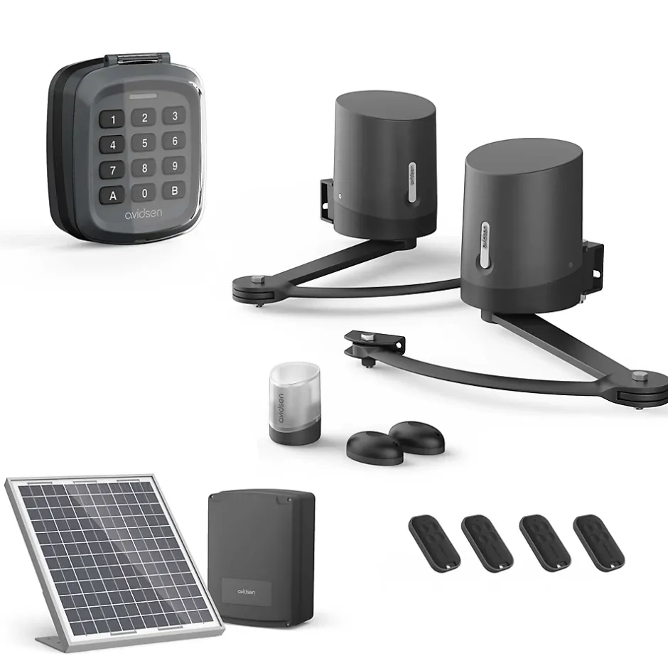 Motorisation Solaire pour portail à battants ORANE510 + Digicode + 2 télécommandes supplémentaires (4 en tout)^Avidsen Discount