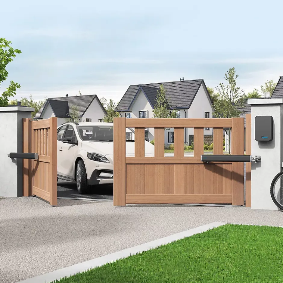 Motorisation solaire pour portail à battants - Moteur à vérins - Teha SE^Avidsen Outlet