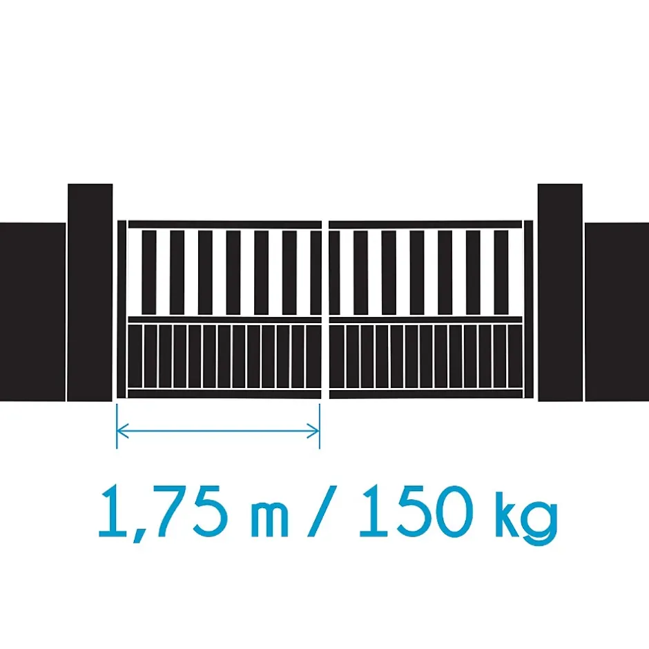 Motorisation solaire pour portail à battants - Moteur à vérins - Teha SE^Avidsen Outlet