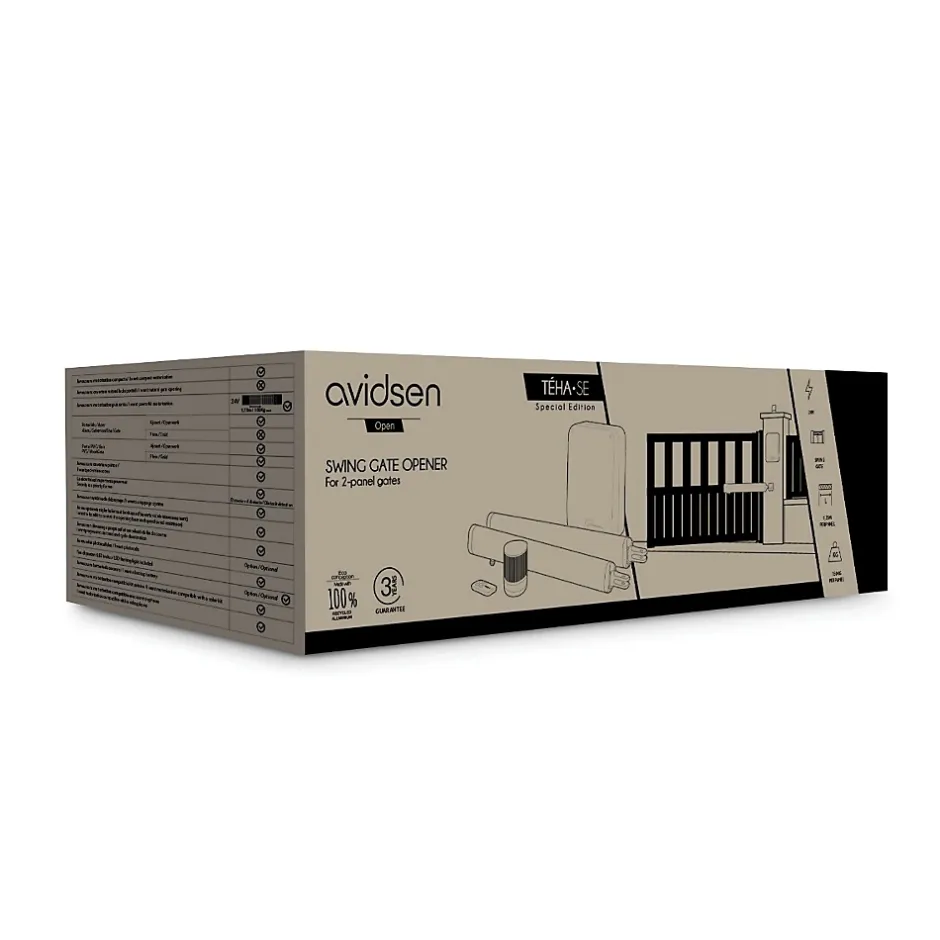 Motorisation solaire pour portail à battants - Moteur à vérins - Teha SE^Avidsen Outlet