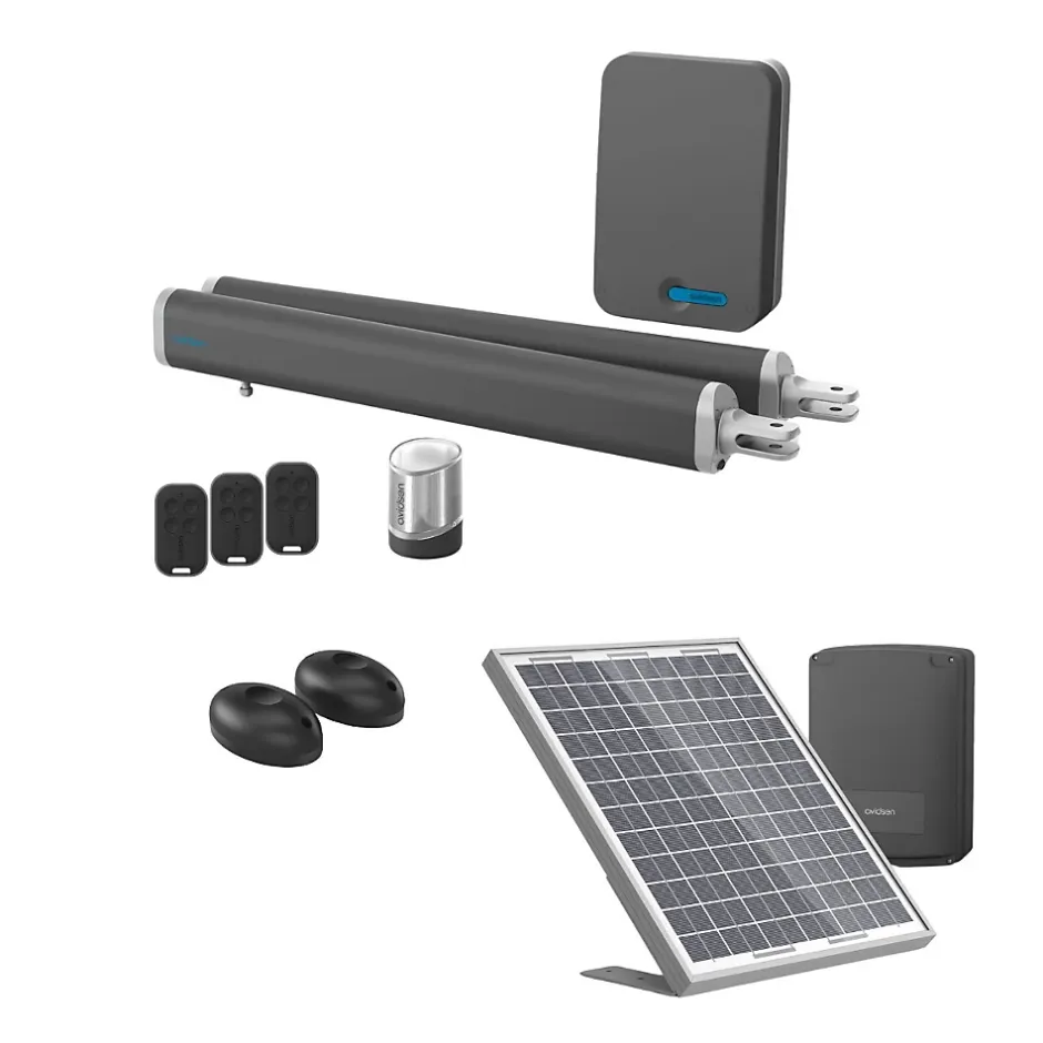 Motorisation solaire pour portail à battants - Moteur à vérins - Teha SE^Avidsen Outlet