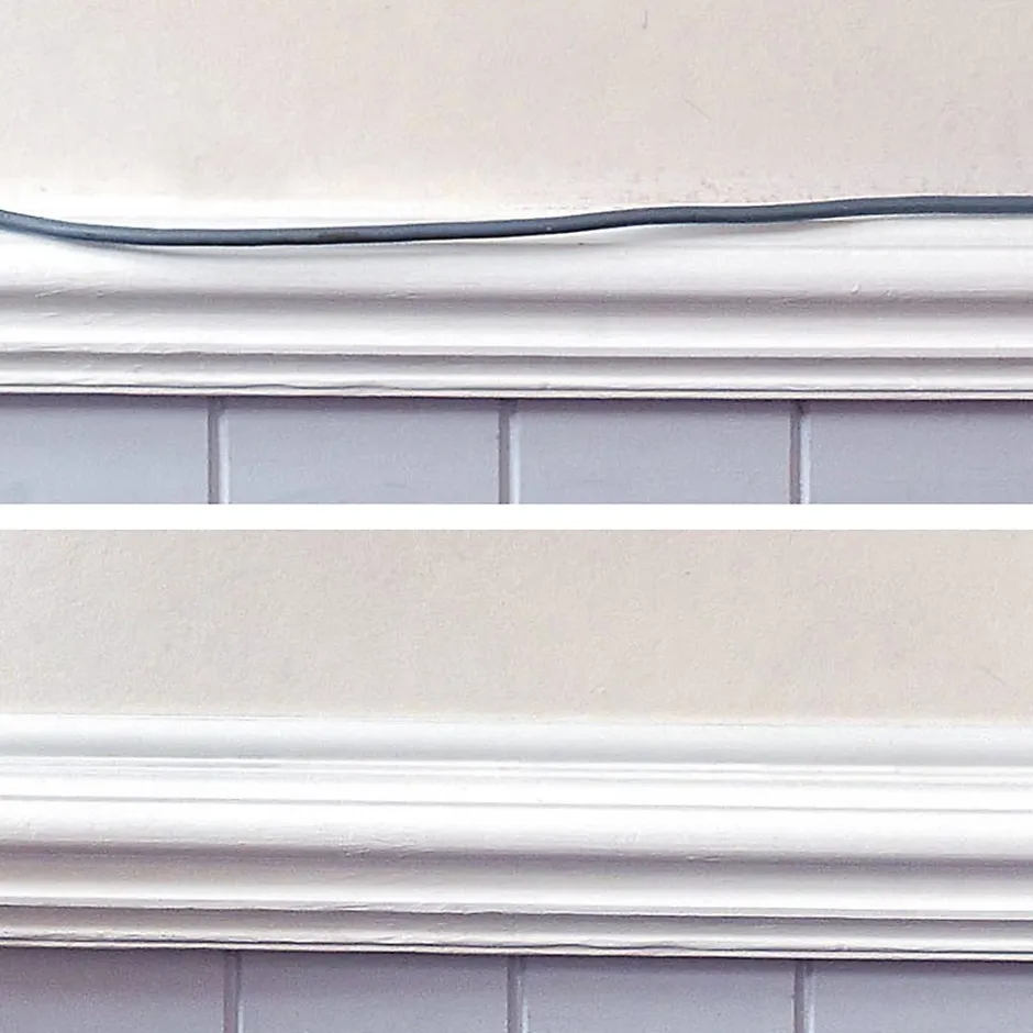 Moulure décorative demi-circulaire 16x08 mm blanche 2 m^D-Line Sale