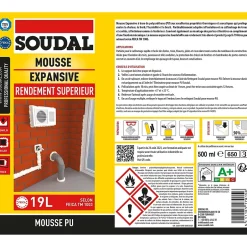Mousse expansive jaune 3 x 500ml-Soudal Outlet