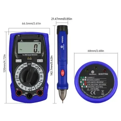 Multimètre numérique de poche DT-660 + AC-6F + DT-905A 1000V-Jacobsen New