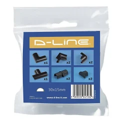 Multi-Pack d'accessoires pour goulotte noire 30x15mm-D-Line