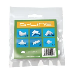 Multi-pack d'accessoires pour goulotte blanche 16 x 8 mm^D-Line Clearance