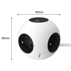 Multiprise 4 prises + 2 USB 1.5 m forme cube-Jacobsen Online