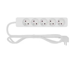 Multiprise 5 prises blanc 1 m 16A 3680W 230 V^ Outlet