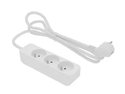 Multiprise 3 prises blanc 1 m 16A 3680W 230 V- Hot