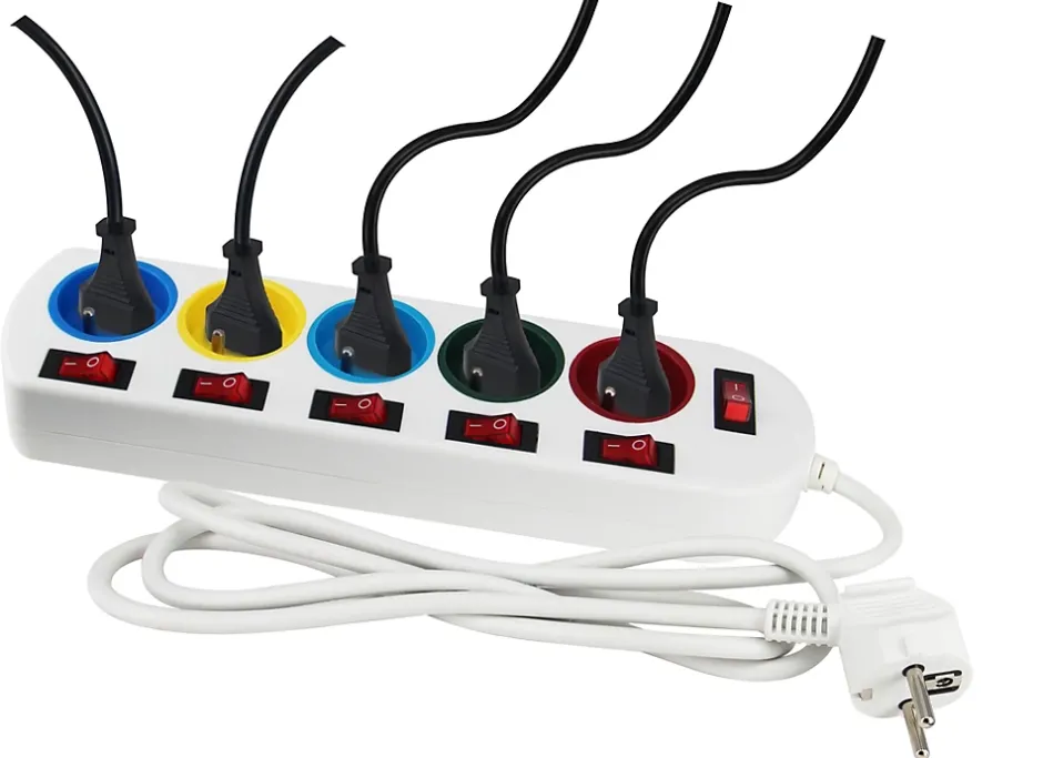 Multiprise 5 prises blanche 230V 16A-GAO New