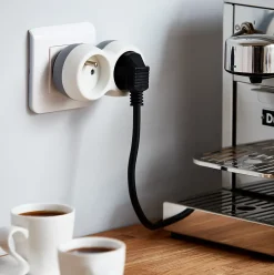 Multiprise 2 prises 16A blanc/gris^Diall Online